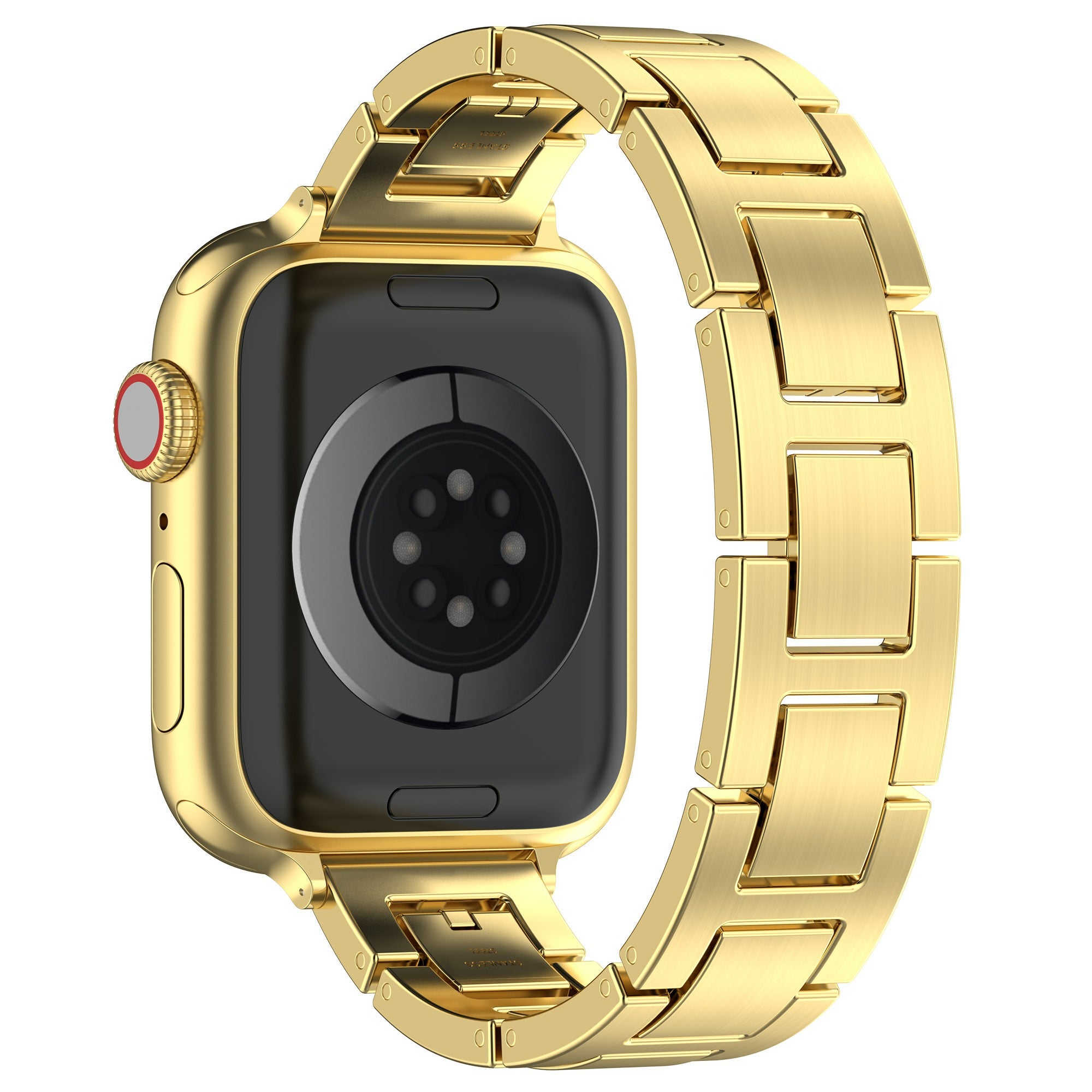 For Apple Watch Ultra 2 Ultra 49mm / Series 9 8 7 45mm / 6 5 4 SE (2022) SE (2023) SE 44mm / 3 2 1 42mm Watch Band Stainless Steel Strap - Gold For Apple Watch Ultra 2 Ultra 49mm / Series 9 8 7 45mm / 6 5 4 SE (2022) SE (2023) SE 44mm / 3 2 1 42mm Watch Band Stainless Steel Strap - Gold